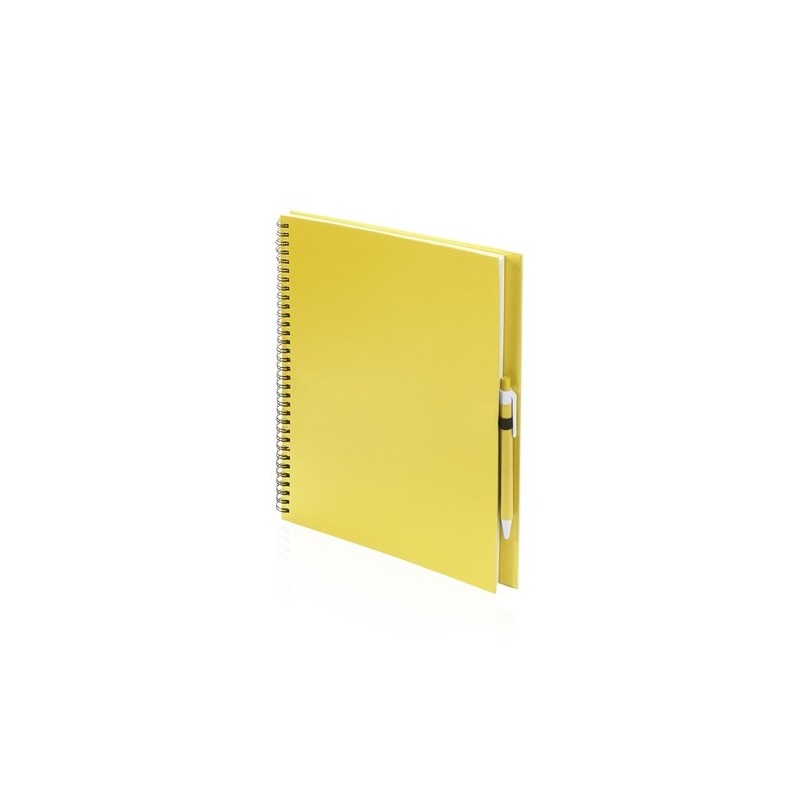 Cahier Pratique Éco-responsable Personnalisé pas cher - Tecnar Matières : carton recyclé Couleurs : rouge personnalisable avec v