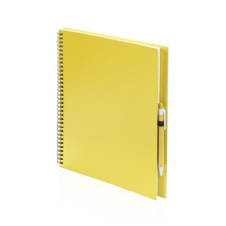 Cahier Pratique Éco-responsable Personnalisé pas cher - Tecnar Matières : carton recyclé Couleurs : rouge personnalisable avec v