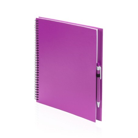 Cahier Pratique Éco-responsable Personnalisé pas cher - Tecnar Matières : carton recyclé Couleurs : rouge objet publicitaire rob