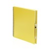 Cahier Pratique Éco-responsable Personnalisé pas cher - Tecnar Matières : carton recyclé Couleurs : jaune marquage laser ultra p