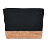 Trousse personnalisée en liège et coton - PORTO BAG Matières : coton Couleurs : noir personnalisable avec votre logo