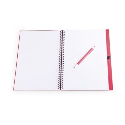Cahier Pratique Éco-responsable Personnalisé pas cher - Tecnar Matières : carton recyclé Couleurs : blanc marquage laser ultra p
