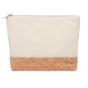 Trousse personnalisée en liège et coton - PORTO BAG Matières : coton Couleurs : beige