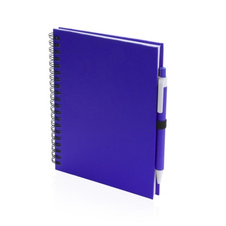 Carnet Personnalisable Éco-responsable Koguel Matières : carton recyclé Couleurs : bleu marquage laser ultra précis