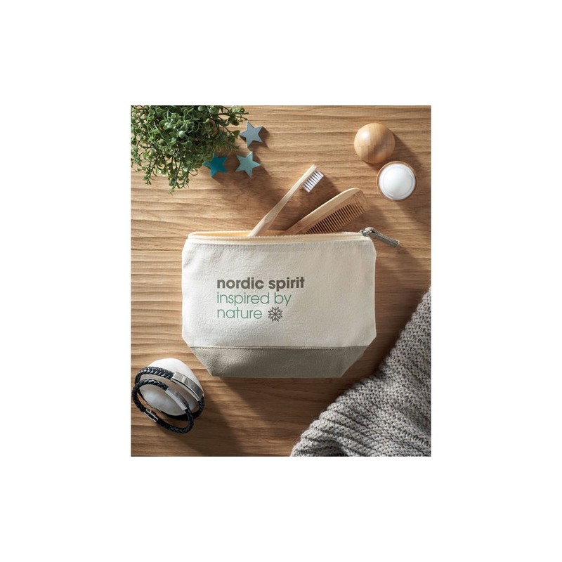 Trousse bicolore en coton personnalisable - KLEUREN Matières : coton Couleurs : corde objet publicitaire robuste