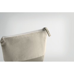 Trousse bicolore en coton personnalisable - KLEUREN Matières : coton Couleurs : gris cadeau client original