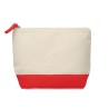 Trousse bicolore en coton personnalisable - KLEUREN Matières : coton Couleurs : rouge livraison express 24h 48h