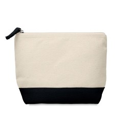 Trousse bicolore en coton personnalisable - KLEUREN Matières : coton Couleurs : noir impression haute définition