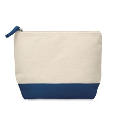 Trousse bicolore en coton personnalisable - KLEUREN Matières : coton Couleurs : bleu personnalisable avec votre logo