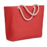 Sac de plage pratique personnalisé avec cordon - MENORCA Matières : coton Couleurs : rouge