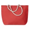 Sac de plage pratique personnalisé avec cordon - MENORCA Matières : coton Couleurs : rouge livraison express 24h 48h