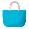 Sac de plage pratique personnalisé avec cordon - MENORCA Matières : coton Couleurs : turquoise objet promotionnel éco-responsabl