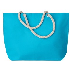 Sac de plage pratique personnalisé avec cordon - MENORCA Matières : coton Couleurs : turquoise goodies entreprise design