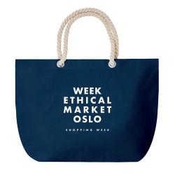 Sac de plage pratique personnalisé avec cordon - MENORCA Matières : coton Couleurs : bleu cadeau client original
