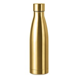Bouteille isotherme double paroi 500ml personnalisée - BELO BOTTLE Matières : acier inoxydable Couleurs : doré mat marquage lase