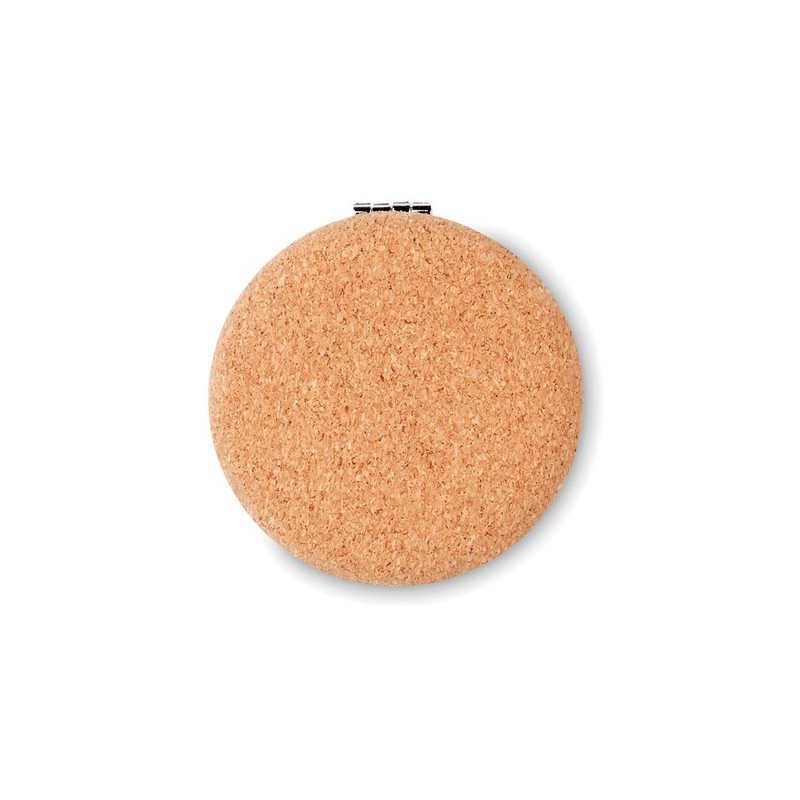 Miroir Pratique Personnalisé Éco-Responsable en Liège GUAPA CORK Matières : métal Couleurs : beige personnalisable avec votre lo