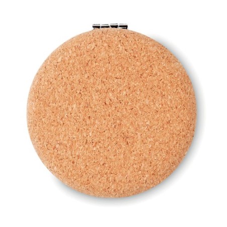 Miroir Pratique Personnalisé Éco-Responsable en Liège GUAPA CORK Matières : métal Couleurs : beige personnalisable avec votre lo