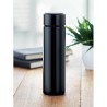 Bouteille Isotherme Éco-responsable avec Thermomètre Personnalisée POLE Matières : acier inoxydable Couleurs : noir objet promot