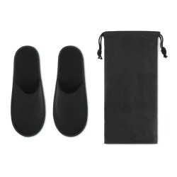 Paire de pantoufles personnalisées avec pochette FLIP FLAP personnalisable avec votre logo 2