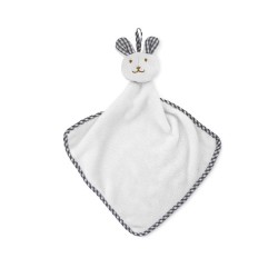 Serviette en peluche lapin personnalisée HUG ME Matières : PET Couleurs : blanc