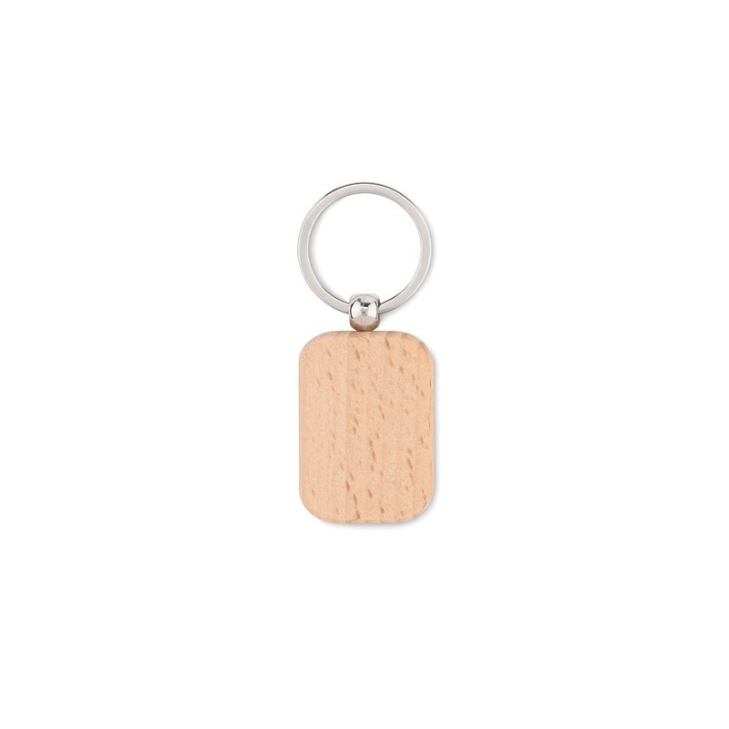 Porte-clés rectangulaire en bois personnalisé TOTY WOOD Matières : bois Couleurs : bois