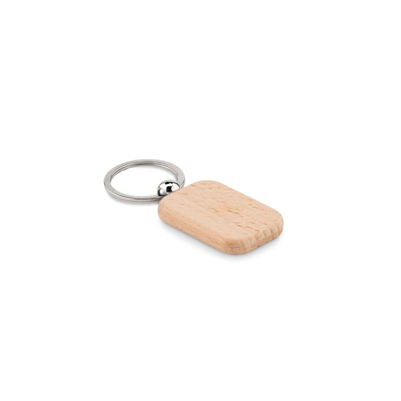 Porte-clés rectangulaire en bois personnalisé TOTY WOOD Matières : bois Couleurs : bois personnalisable avec votre logo