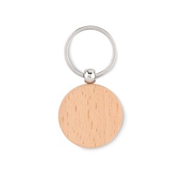 Porte-clés rond en bois personnalisé TOTY WOOD