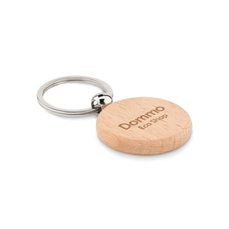 Porte-clés rond en bois TOTY WOOD - Élégance naturelle