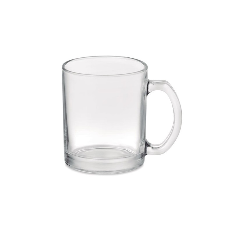Mug en Verre Éco-responsable Personnalisé à Sublimer 300ml Matières : borosilicate Couleurs : transparent