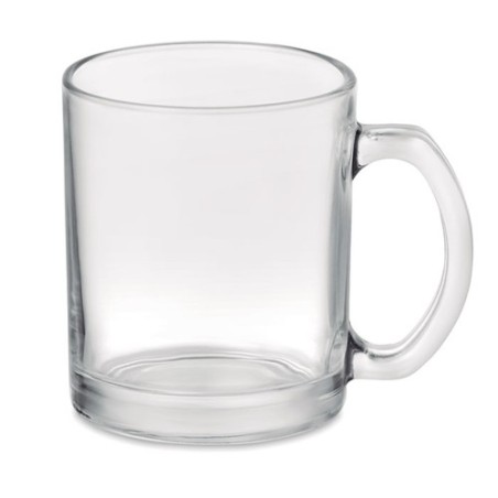Mug en Verre Éco-responsable Personnalisé à Sublimer 300ml Matières : borosilicate Couleurs : transparent