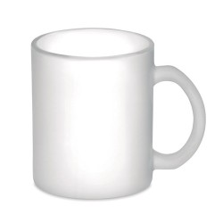Mug en verre sublimable 300ml personnalisable Matières : borosilicate Couleurs : blanc transparent