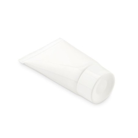 Tube de lotion solaire  45ml SUNCARE Matières : polyéthylène (PE) Couleurs : blanc personnalisable avec votre logo