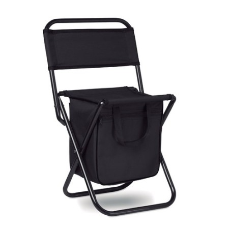 Chaise pliable glacière personnalisée SIT & DRINK Matières : acier inoxydable Couleurs : noir