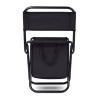 Chaise pliable glacière personnalisée SIT & DRINK Matières : acier inoxydable Couleurs : noir cadeau entreprise pas cher
