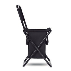 Chaise pliable glacière personnalisée SIT & DRINK Matières : acier inoxydable Couleurs : noir goodies publicitaire événementiel