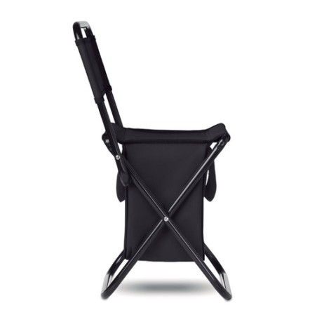 Chaise pliable glacière personnalisée SIT & DRINK Matières : acier inoxydable Couleurs : noir goodies publicitaire événementiel