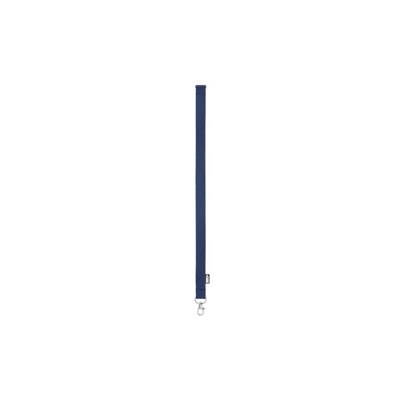 Lanyard Personnalisable Éco-responsable en RPET pour Événements - LANY RPET Matières : PET recyclé Couleurs : bleu accessoire év