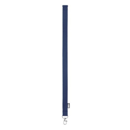 Lanyard Personnalisable Éco-responsable en RPET pour Événements - LANY RPET Matières : PET recyclé Couleurs : bleu accessoire év