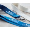 Lanyard Personnalisable Éco-responsable en RPET pour Événements - LANY RPET Matières : PET recyclé Couleurs : bleu personnalisat