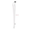 Lanyard Personnalisable Éco-responsable en RPET pour Événements - LANY RPET Matières : PET recyclé Couleurs : blanc impression h