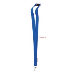 Lanyard Personnalisable Éco-responsable en RPET pour Événements - LANY RPET Matières : PET recyclé Couleurs : bleu 2