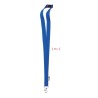Lanyard Personnalisable Éco-responsable en RPET pour Événements - LANY RPET Matières : PET recyclé Couleurs : bleu royal marquag