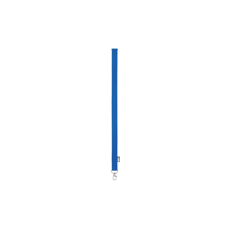 Lanyard Personnalisable Éco-responsable en RPET pour Événements - LANY RPET Matières : PET recyclé Couleurs : bleu royal livrais