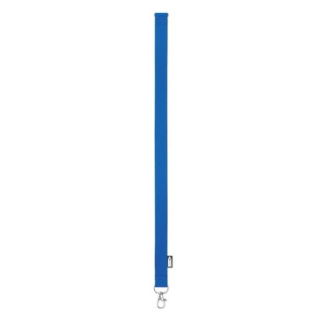 Lanyard Personnalisable Éco-responsable en RPET pour Événements - LANY RPET Matières : PET recyclé Couleurs : bleu royal livrais
