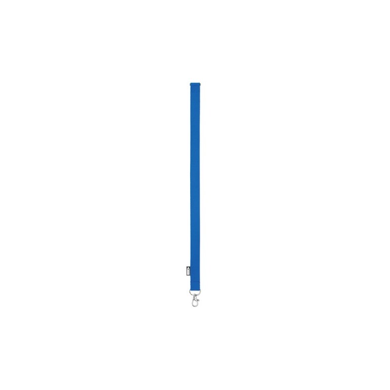 Lanyard Personnalisable Éco-responsable en RPET pour Événements - LANY RPET Matières : PET recyclé Couleurs : bleu royal objet p