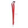 Lanyard Personnalisable Éco-responsable en RPET pour Événements - LANY RPET Matières : PET recyclé Couleurs : rouge cadeau entre