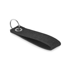 Porte-clés s en feutre RPET personnalisés - SUORA Matières : PET recyclé Couleurs : noir cadeau entreprise pas cher