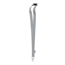 Lanyard Personnalisable Éco-responsable en RPET pour Événements - LANY RPET Matières : PET recyclé Couleurs : gris goodies publi