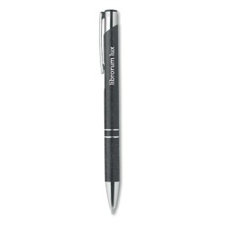 Stylo poussoir  en ABS blé paille - Charles Dickens® Santana Matières : ABS Couleurs : noir cadeau client original