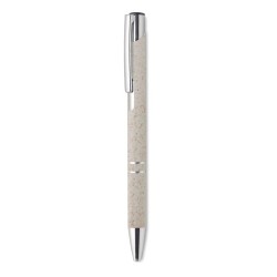 Stylo poussoir  en ABS blé paille - Charles Dickens® Santana Matières : ABS Couleurs : noir 2
